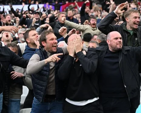 Arsenal fans at the London Stadium